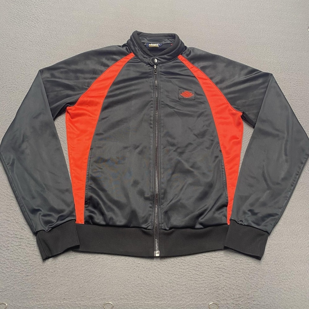 Vintage Nike Air Jordan 1 Bred Jacket Mens Small Black Red Track Full Zip 80s